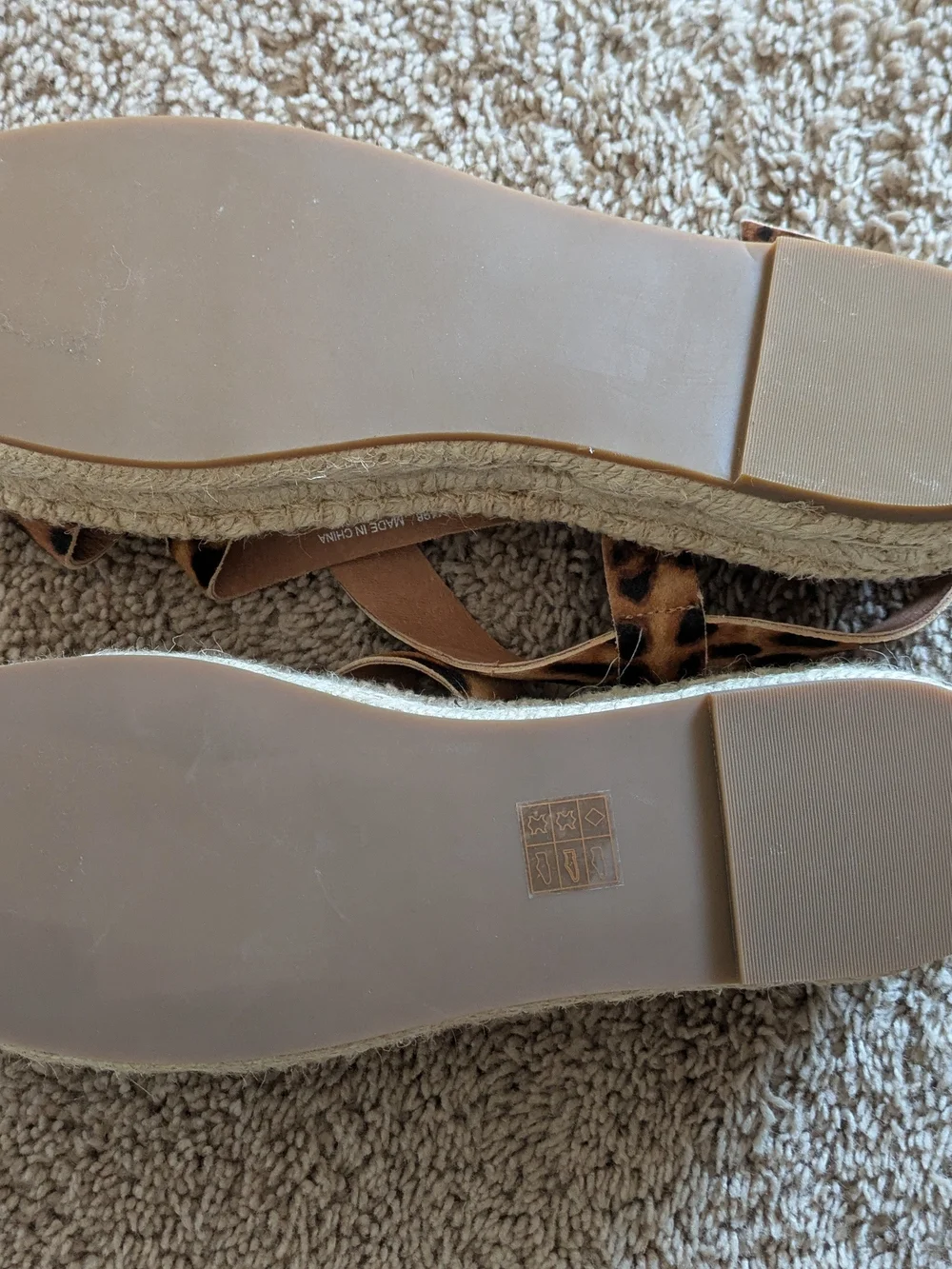 New Madewell Malia Espadrille Platform Sandal - Calf Leapord Women's 9.5